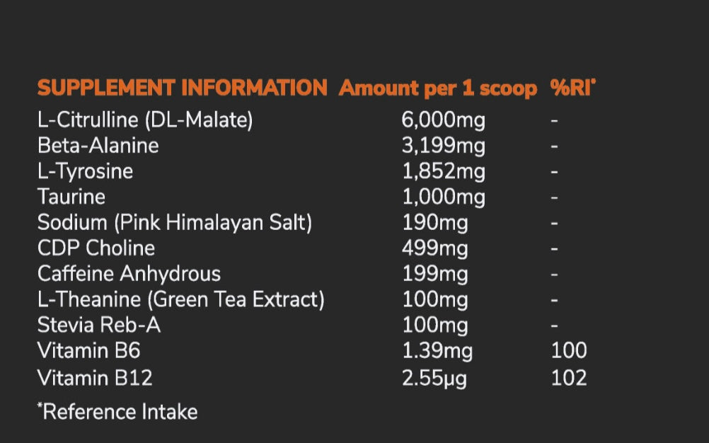 XCELL NOOTROPIC PRE WORKOUT