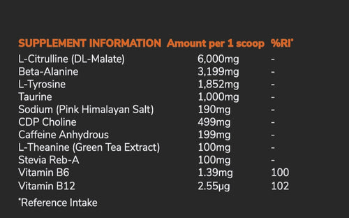 XCELL NOOTROPIC PRE WORKOUT